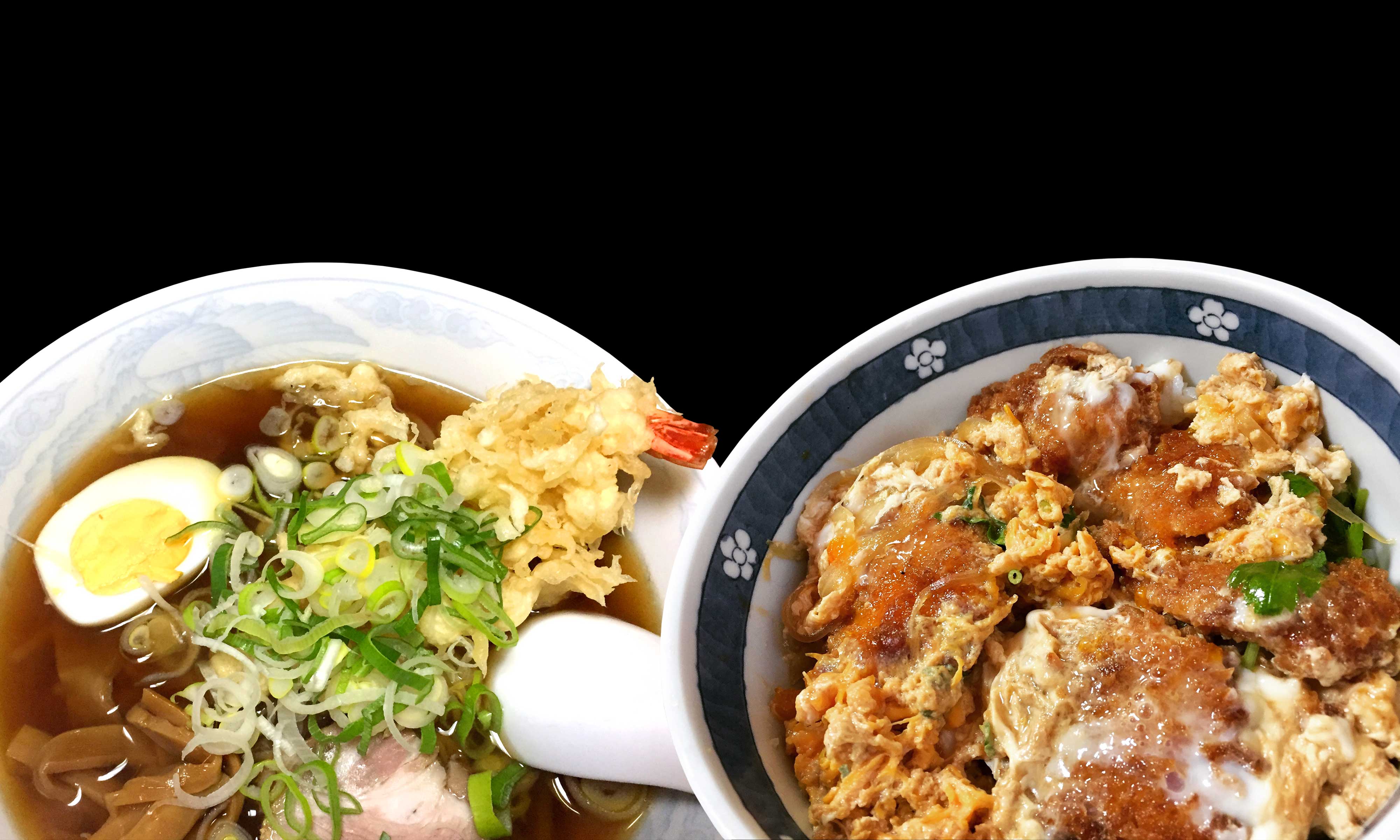 天ぷら中華とカツ丼